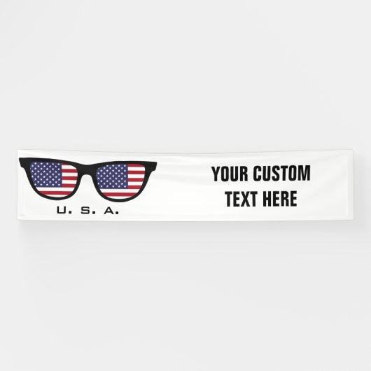 U.S. A. Shades benutzerdefinierte Text- und Farbba Banner (Horizontal)