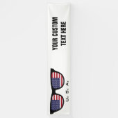 U.S. A. Shades benutzerdefinierte Text- und Farbba Banner (Vertikal)