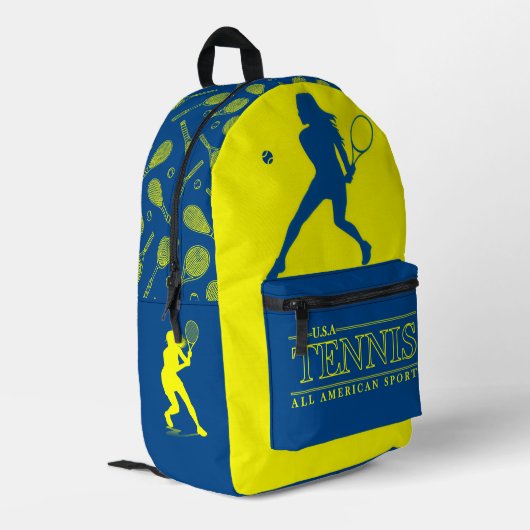 U.S.A Tennis Design Rucksack (Rückseitige Ecke links)