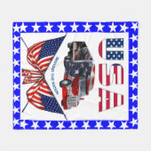 U.S.A. Truck - Patriotic Trucker Gift Blanket Fleecedecke (Vorderseite (Horizontal))