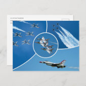U.S. Air Force F-16 Thunderbirds Postkarte (Vorne/Hinten)