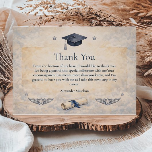 U.S. Air Force Graduation Party Dankeskarte