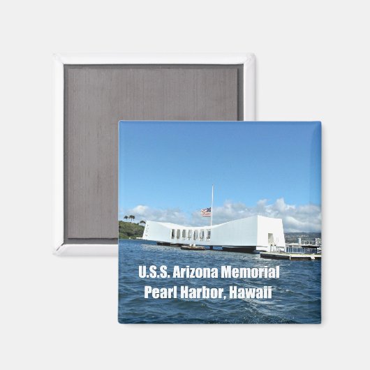 U.S. Arizona Memorial Magnet (Vorderseite/Rückseite)