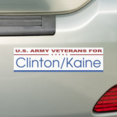 U.S. Armee-Veterane für Clinton/Kaine Autoaufkleber (Auf Auto)