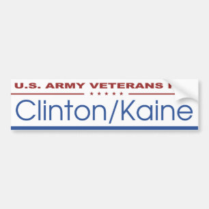 U.S. Armee-Veterane für Clinton/Kaine Autoaufkleber
