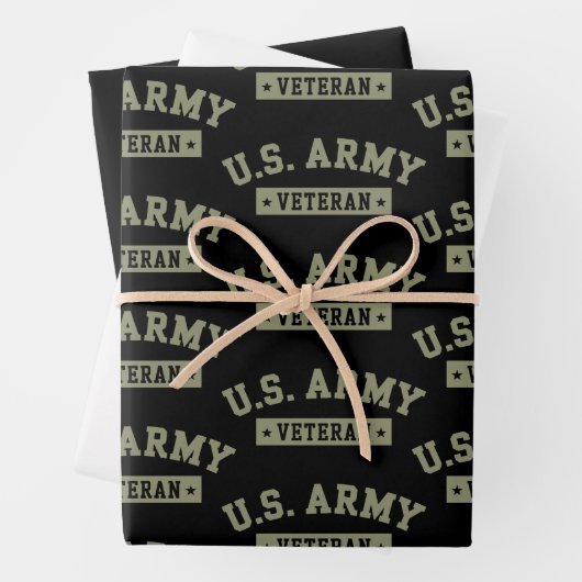 U.S. Army Veteran Veterans America American Flag Geschenkpapier Set (Beispiel)