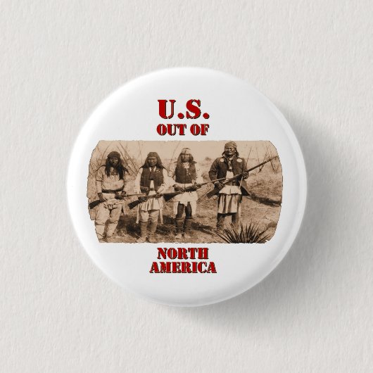 U.S. Aus Nordamerika heraus Button (Vorderseite)
