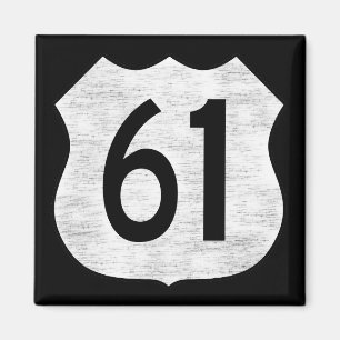 U.S. Autobahn 61 Wegweiser Magnet