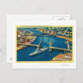 U.S. Battleship durch Portland Postkarte (Vorne/Hinten)