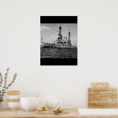 U.S. Battleship New Jersey in_War Image Poster (Küche)