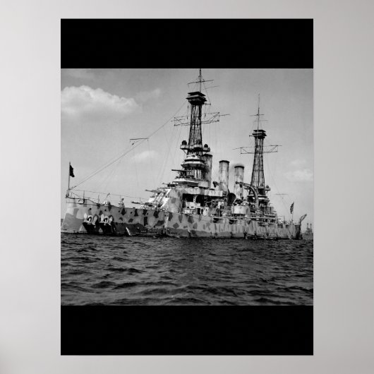 U.S. Battleship New Jersey in_War Image Poster (Vorne)
