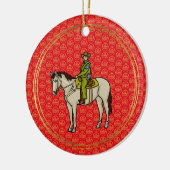 U.S. Border Agent on Horse Christmas Ornament (Links)