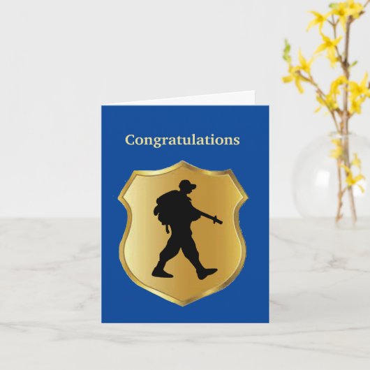 U.S. Border Patrol Academy Graduation Card Karte (Gelbe Blume)