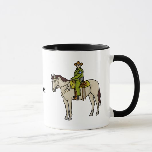U.S. Border Patrol Agent auf Pferde Tasse (Rechts)