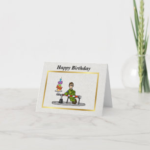 U.S. Border Patrol Agent bei Barrier Birthday Card Karte