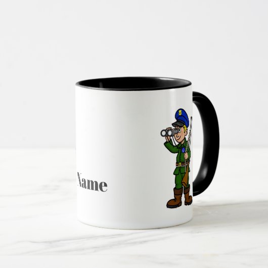U.S. Border Patrol Agent mit Binoculars Tasse (VorderseiteRechts)