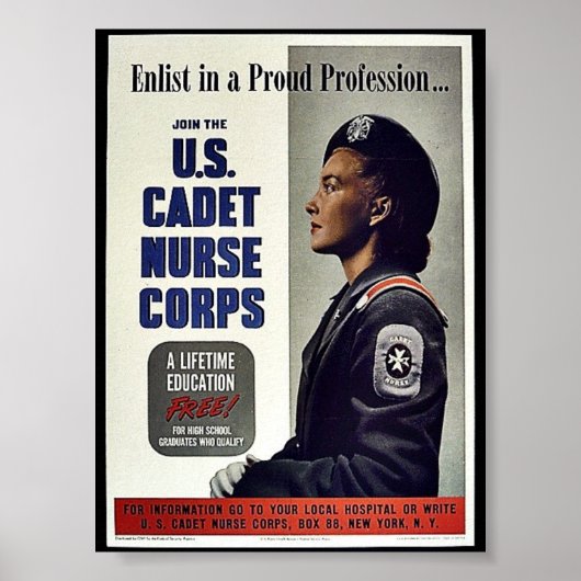 U.S. Cadet Nurse Corps Poster (Vorne)