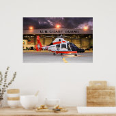 U.S. Coast Guard Hubschrauber Poster (Küche)