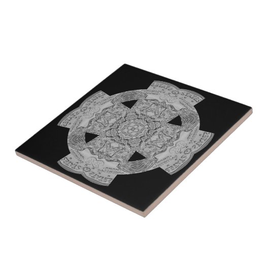 U.S. Coin Celtic Cross Keramik Tile Fliese (Seite)