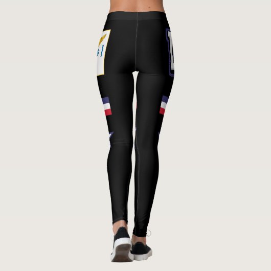 U.S. Die Jungferninseln-Flagge Leggings (Rückseite)
