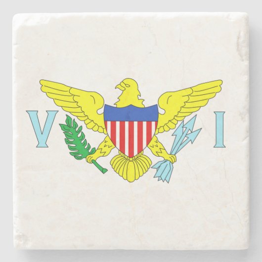 U.S. Die Jungferninseln-Flagge Steinuntersetzer (Vorderseite)