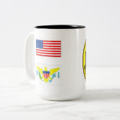 U.S. Die Jungferninseln-Kaffeetasse Zweifarbige Tasse (Vorderseite Links)
