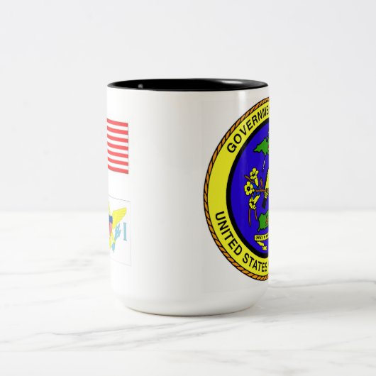 U.S. Die Jungferninseln-Kaffeetasse Zweifarbige Tasse (Mittel)
