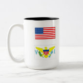 U.S. Die Jungferninseln-Kaffeetasse Zweifarbige Tasse (Links)