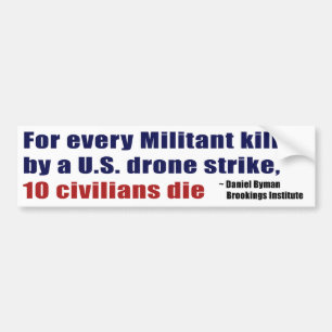 U.S. Drohne-Streik-militantes Autoaufkleber