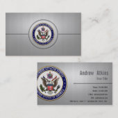 U.S.-Emblem für das Verteidigungssystem (DAS) [3D] Visitenkarte (Vorne/Hinten)