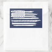 U.S. Flag Cycling Rechteckiger Aufkleber (Tasche)