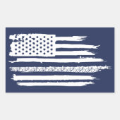 U.S. Flag Cycling Rechteckiger Aufkleber (Vorderseite)