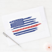 U.S. Flag Cycling Rechteckiger Aufkleber (Umschlag)