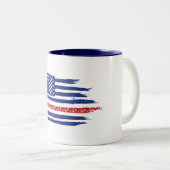 U.S. Flag Cycling Zweifarbige Tasse (VorderseiteRechts)
