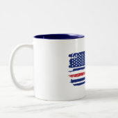 U.S. Flag Cycling Zweifarbige Tasse (Links)
