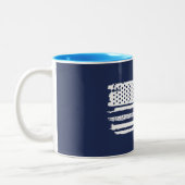 U.S. Flag Cycling Zweifarbige Tasse (Links)