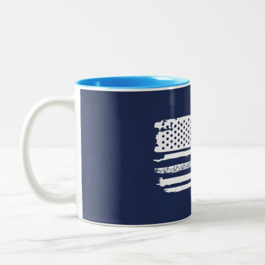 U.S. Flag Cycling Zweifarbige Tasse (Links)