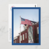 U.S. Flag Enfield Savings Bank Connecticut Postkarte (Vorne/Hinten)