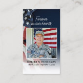 U.S. Flag Militärische Beerdigungskarte Visitenkarte (Vorderseite)