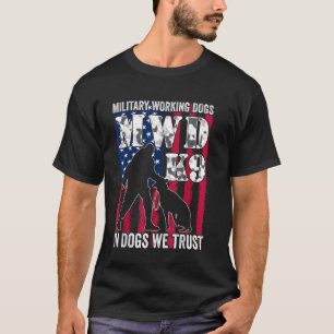 U.S. Flag MWD K9 Offizier Militärdienst Hundepoliz T-Shirt