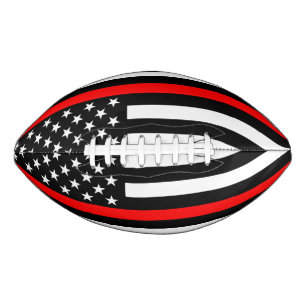 U.S. Flag Thin Red Line Symbolic Memorial auf eine Football