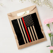 U.S. Flag Thin Red Line Symbolic Memorial auf eine Geschenktütchen (Versiegelt)