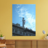 U.S.-Flagge auf den US-Staaten Leinwanddruck (Insitu (Wohnzimmer))