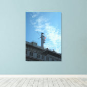 U.S.-Flagge auf den US-Staaten Leinwanddruck (Insitu (Holzboden))