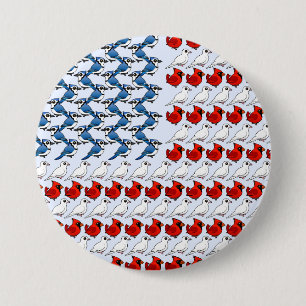 U.S. Flagge der Vögel Button