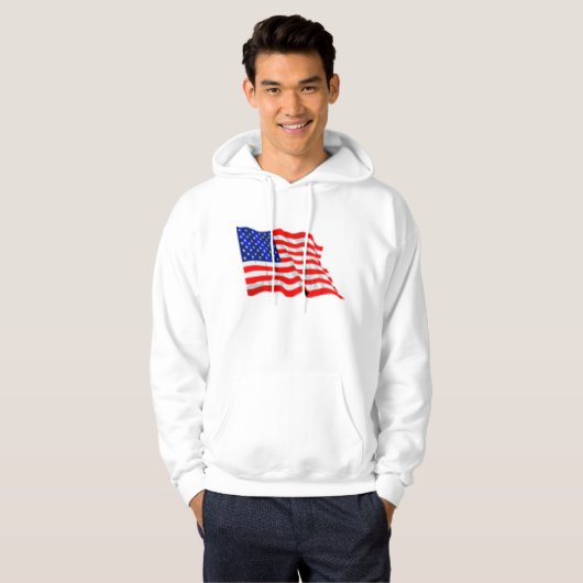 U.S. Flagge Hoodie (Vorne ganz)