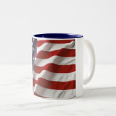 U.S. Flaggen-wellenartig bewegende Kaffee-Tasse Zweifarbige Tasse (VorderseiteRechts)