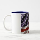 U.S. Flaggen-wellenartig bewegende Kaffee-Tasse Zweifarbige Tasse (Links)