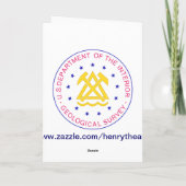 U.S. Geological Survey Retirement Card Karte (Rückseite)