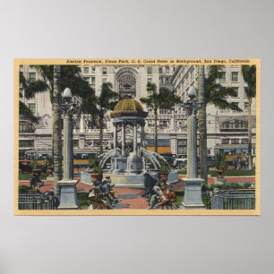 U.S. Grant Hotel, Plaza Park, Aussicht auf den Bru Poster